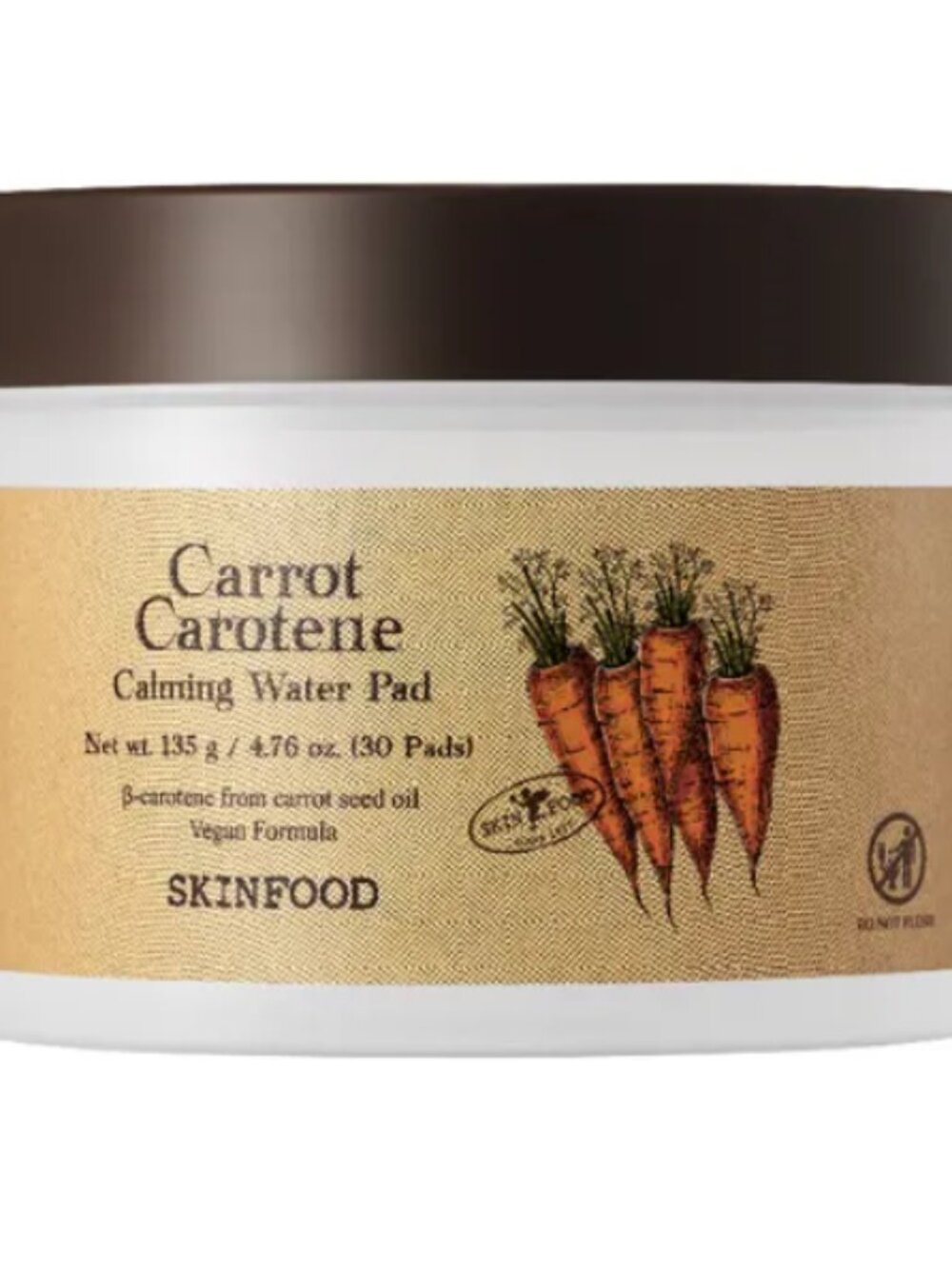 SKINFOOD Carrot Carotene Calming Water Pad – 30 Pads – NIB – EXP 05/2028